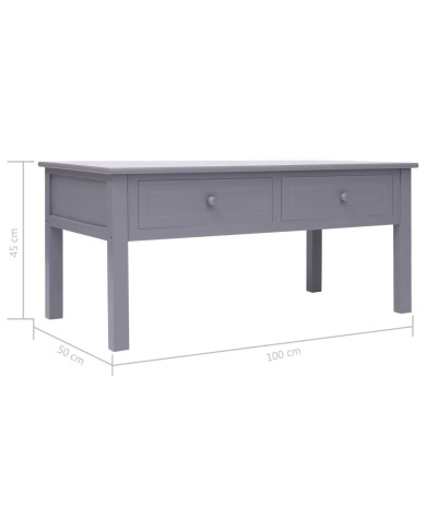Table basse Gris 100 x 50 x 45 cm Bois