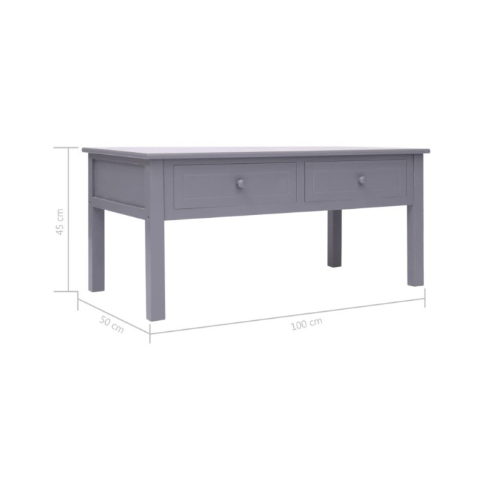 Table basse Gris 100 x 50 x 45 cm Bois