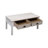 Table basse Blanc et naturel 100 x 50 x 45 cm Bois