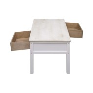 Table basse Blanc et naturel 100 x 50 x 45 cm Bois