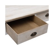 Table basse Blanc et naturel 100 x 50 x 45 cm Bois