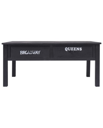 Table basse Noir 100 x 50 x 45 cm Bois