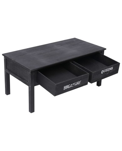 Table basse Noir 100 x 50 x 45 cm Bois