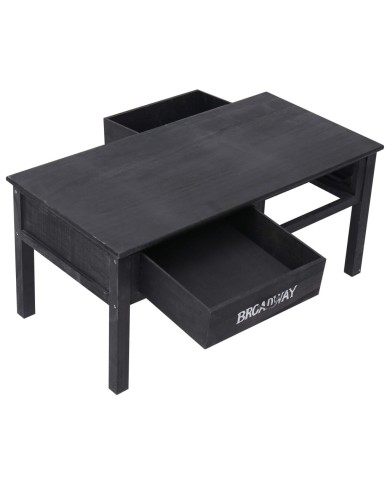 Table basse Noir 100 x 50 x 45 cm Bois