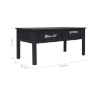 Table basse Noir 100 x 50 x 45 cm Bois