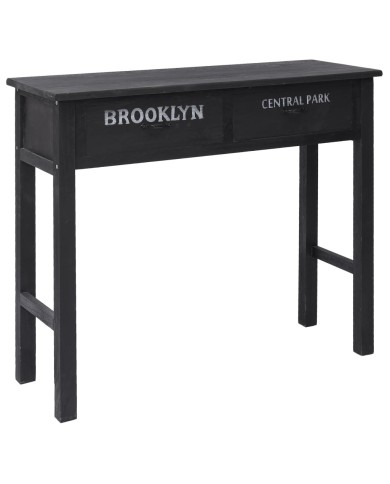 Table console Noir 90 x 30 x 77 cm Bois