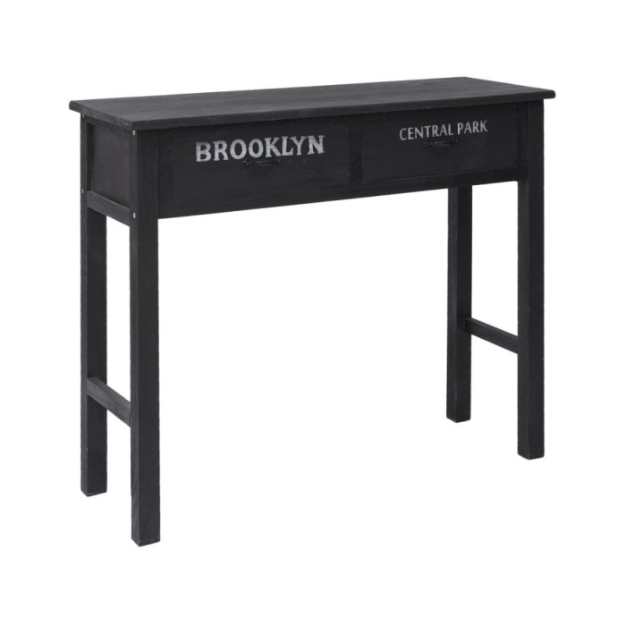 Table console Noir 90 x 30 x 77 cm Bois