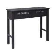 Table console Noir 90 x 30 x 77 cm Bois