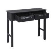 Table console Noir 90 x 30 x 77 cm Bois