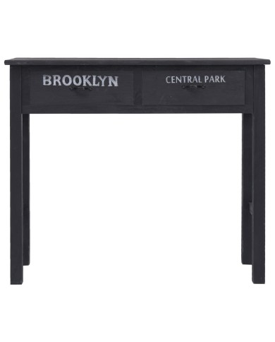 Table console Noir 90 x 30 x 77 cm Bois