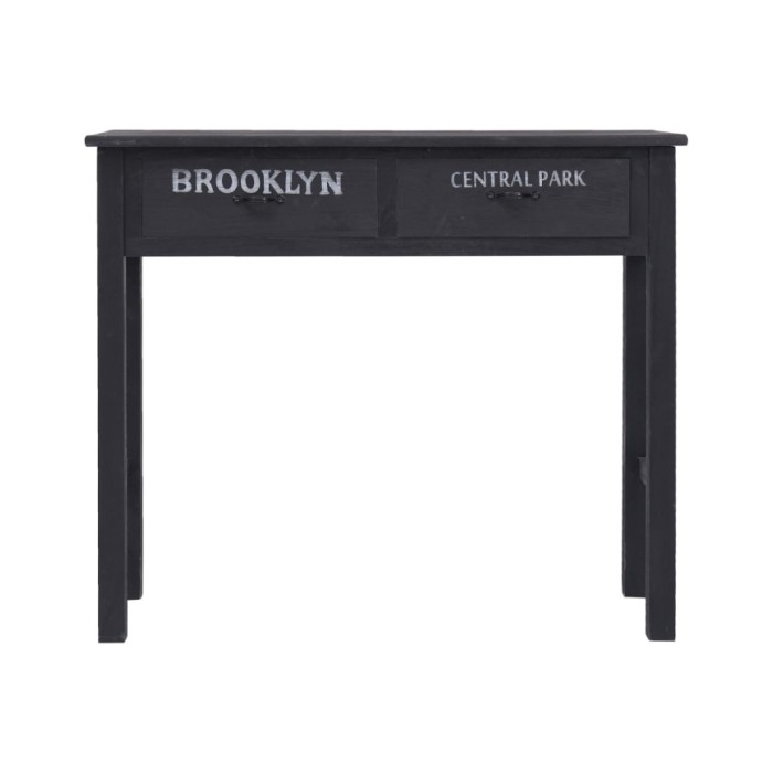 Table console Noir 90 x 30 x 77 cm Bois