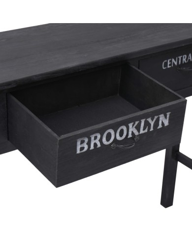 Table console Noir 90 x 30 x 77 cm Bois