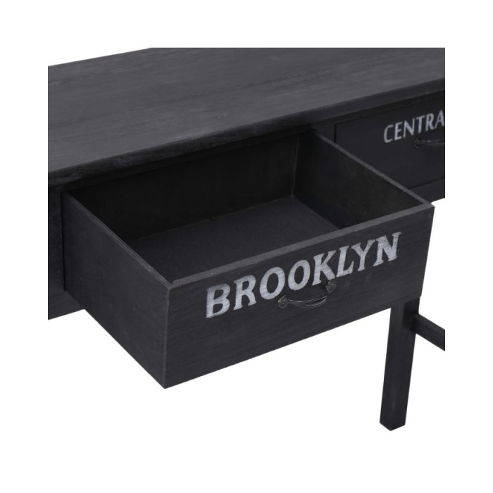 Table console Noir 90 x 30 x 77 cm Bois