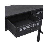 Table console Noir 90 x 30 x 77 cm Bois