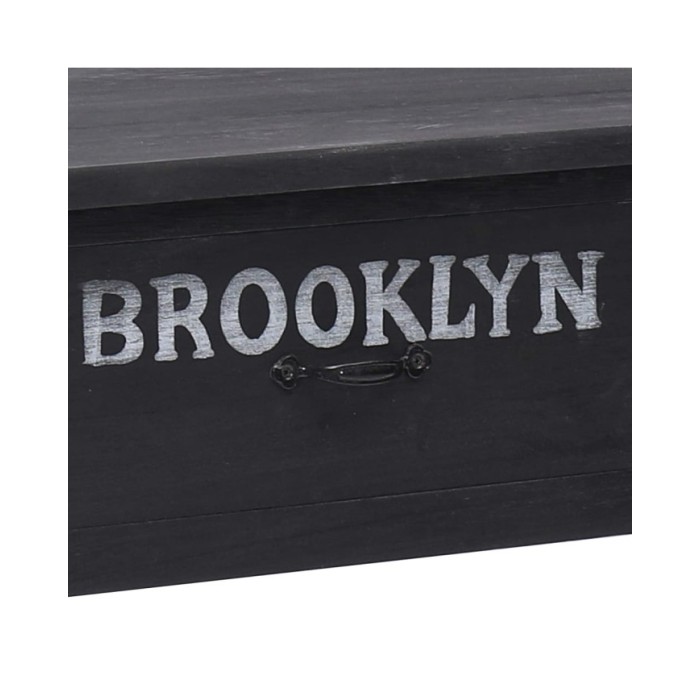 Table console Noir 90 x 30 x 77 cm Bois