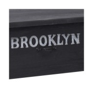 Table console Noir 90 x 30 x 77 cm Bois