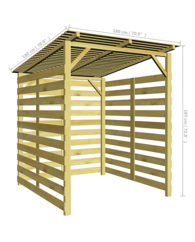 Abri de stockage du bois de chauffage Bois de pin imprégné