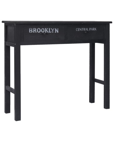 Table console Noir 90 x 30 x 77 cm Bois