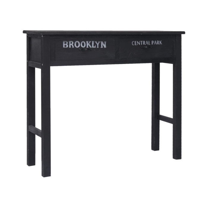 Table console Noir 90 x 30 x 77 cm Bois