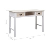 Table console 110x45x76 cm Bois