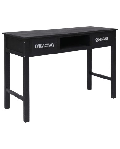 Table console Noir 110x45x76 cm Bois