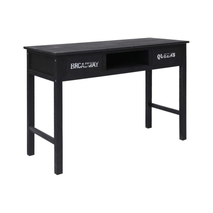 Table console Noir 110x45x76 cm Bois