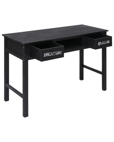 Table console Noir 110x45x76 cm Bois