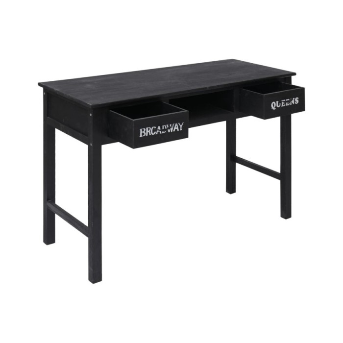 Table console Noir 110x45x76 cm Bois