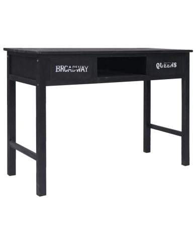 Table console Noir 110x45x76 cm Bois
