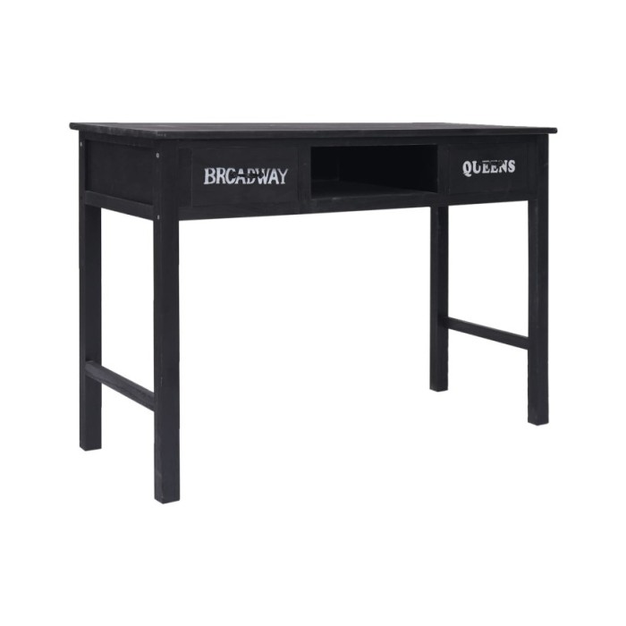 Table console Noir 110x45x76 cm Bois