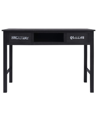 Table console Noir 110x45x76 cm Bois