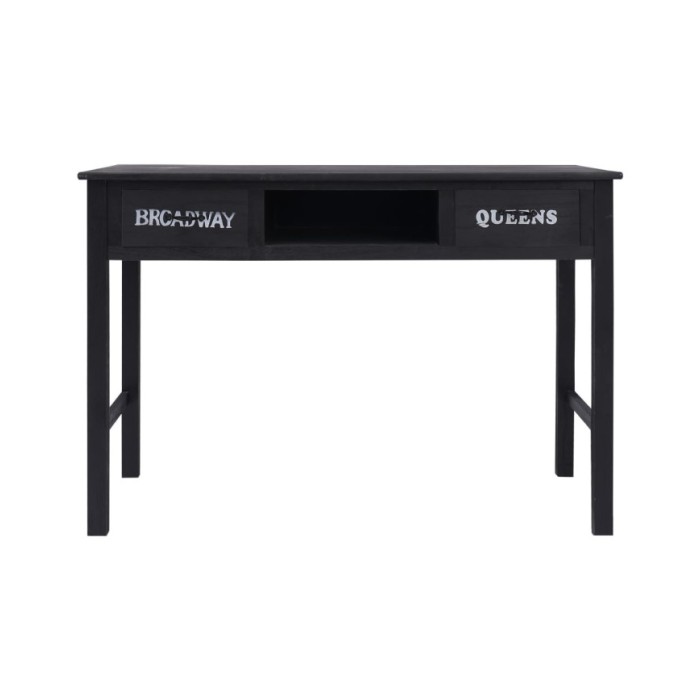 Table console Noir 110x45x76 cm Bois