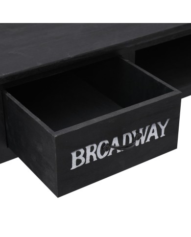 Table console Noir 110x45x76 cm Bois