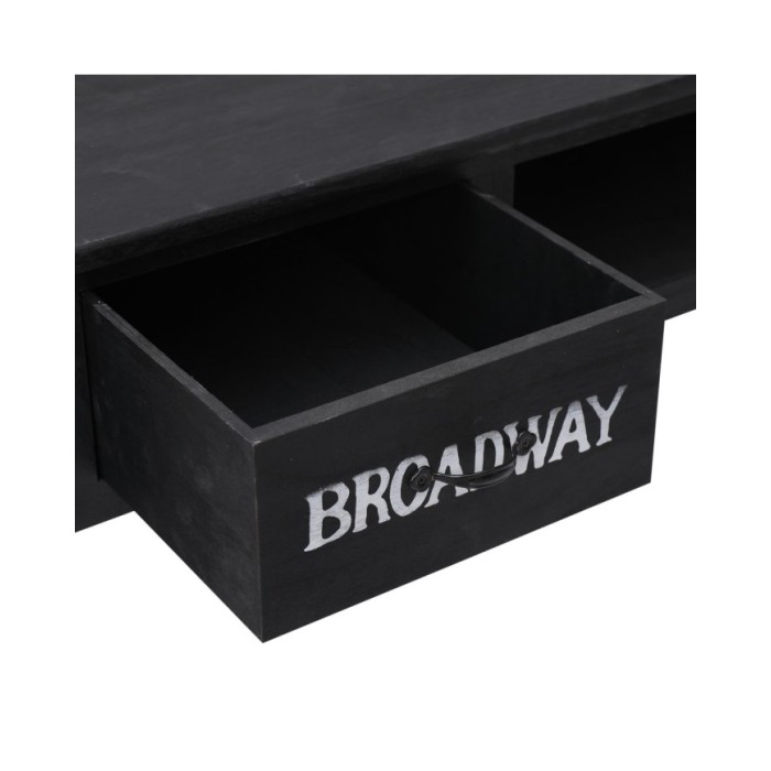 Table console Noir 110x45x76 cm Bois