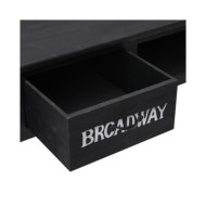 Table console Noir 110x45x76 cm Bois