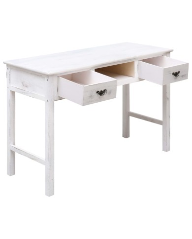Table console Blanc antique 110 x 45 x 76 cm Bois