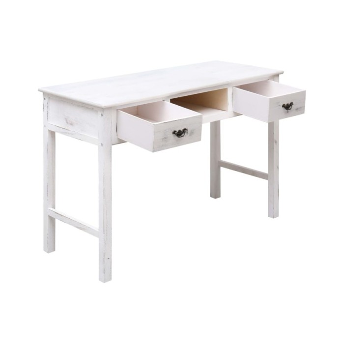 Table console Blanc antique 110 x 45 x 76 cm Bois
