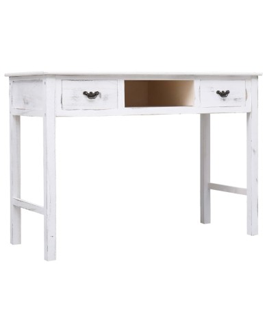 Table console Blanc antique 110 x 45 x 76 cm Bois
