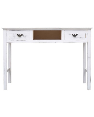 Table console Blanc antique 110 x 45 x 76 cm Bois