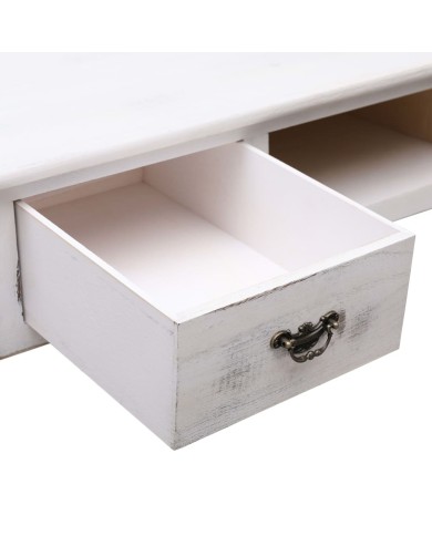 Table console Blanc antique 110 x 45 x 76 cm Bois