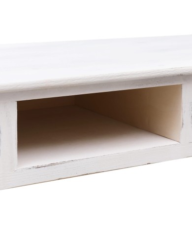 Table console Blanc antique 110 x 45 x 76 cm Bois
