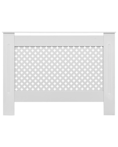 Cache-radiateur Blanc 112x19x81,5 cm MDF