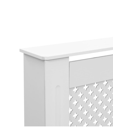 Cache-radiateur Blanc 152x19x81,5 cm MDF
