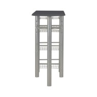 Ensemble de bar avec étagères 3 pcs Bois et acier Noir