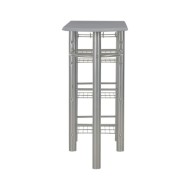 Ensemble de bar avec étagères 3 pcs Bois et acier Gris