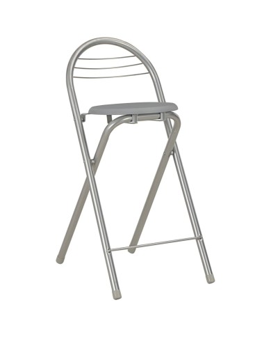 Ensemble de bar avec étagères 3 pcs Bois et acier Gris