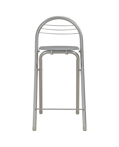 Ensemble de bar avec étagères 3 pcs Bois et acier Gris