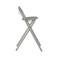 Ensemble de bar avec étagères 3 pcs Bois et acier Gris