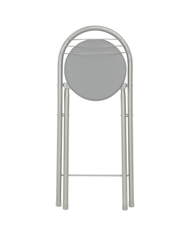 Ensemble de bar avec étagères 3 pcs Bois et acier Gris