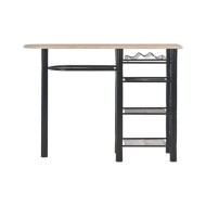 Ensemble de bar avec étagères 3 pcs Bois et acier